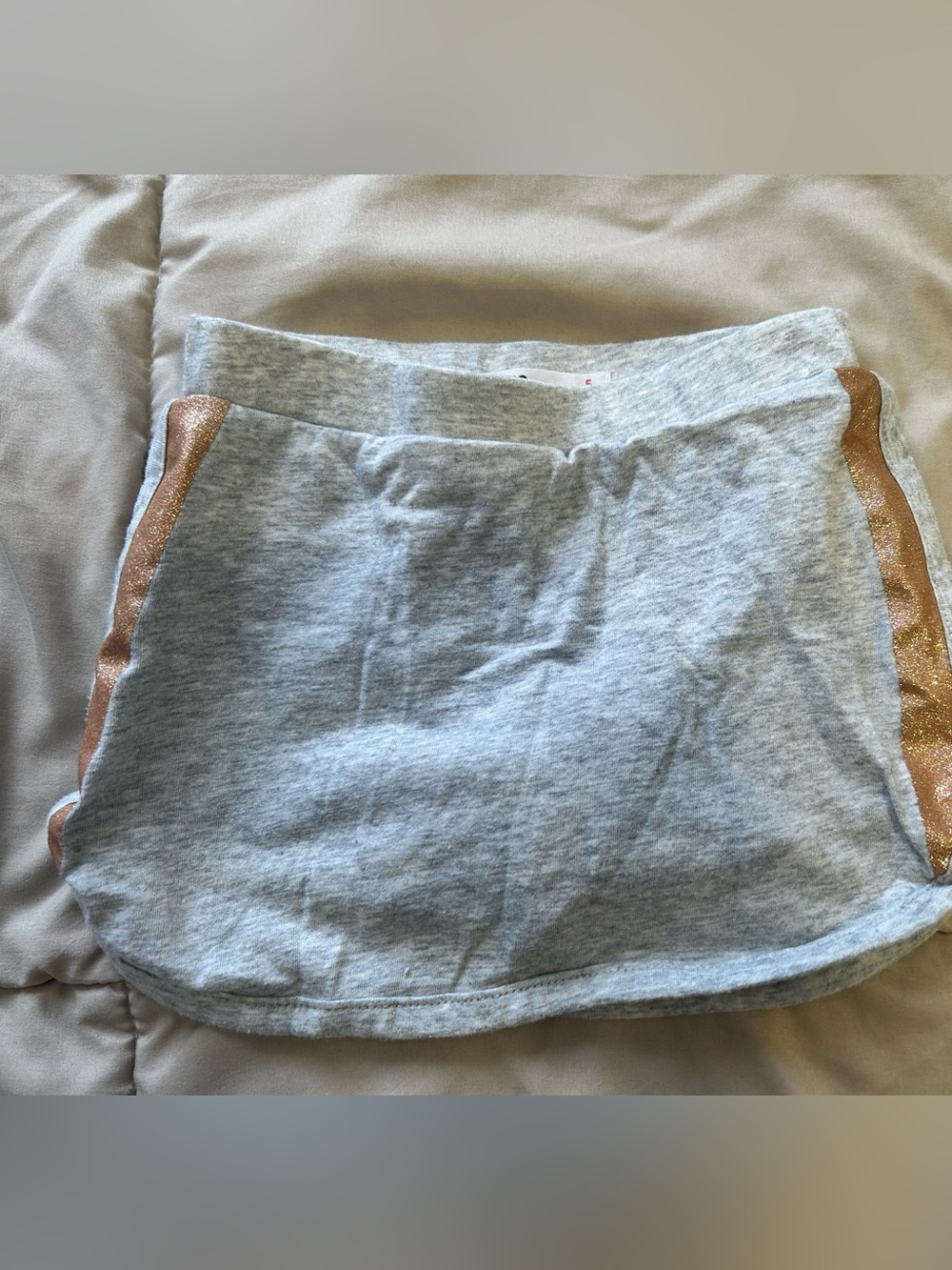 Bundle & Save. Girls size 5 Grey Skort with Rose Gold Side Stripes